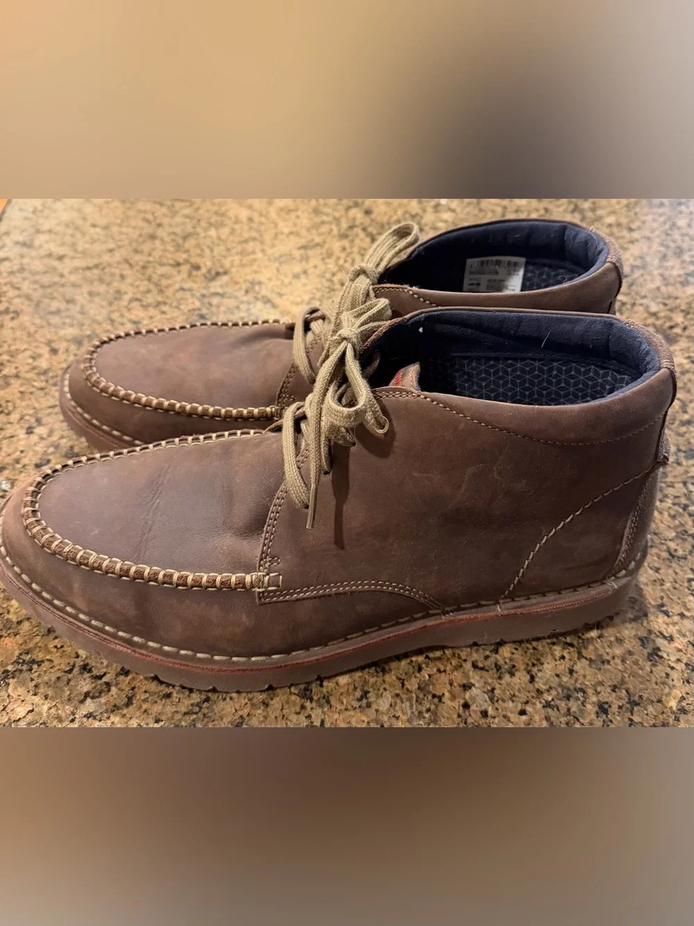 Clarks Vargo Apron Chukka  Lace-Up Boots Leather & Suede Size 14 GUC